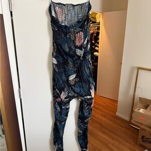 Elegant Leaf Print Jumpsuit